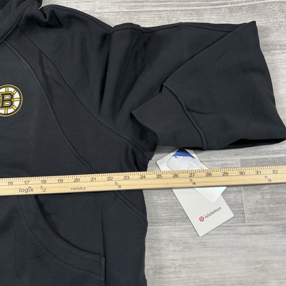 Boston Bruins Lululemon x NHL Women XL/2XL Scuba Oversized Half-Zip Hoodie Black - Picture 6 of 11
